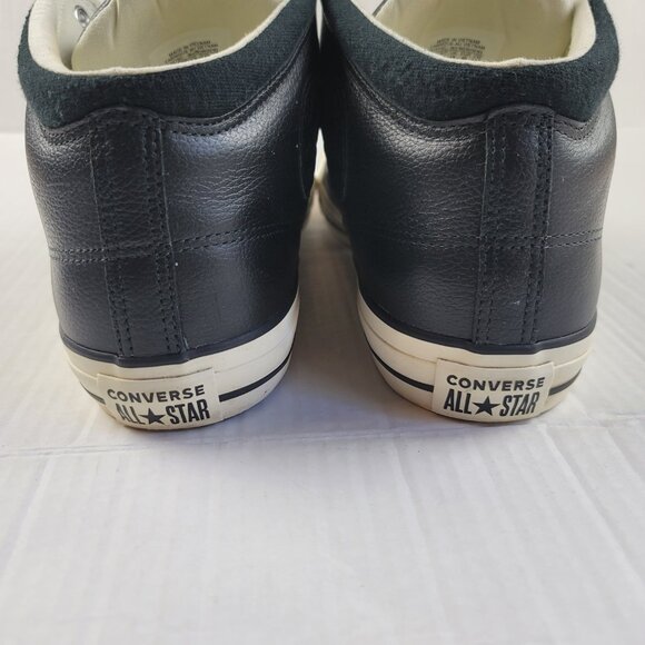 Converse All Star Chuck Taylor Leather Mid Top Sneakers Black Size 13 - Picture 9 of 12